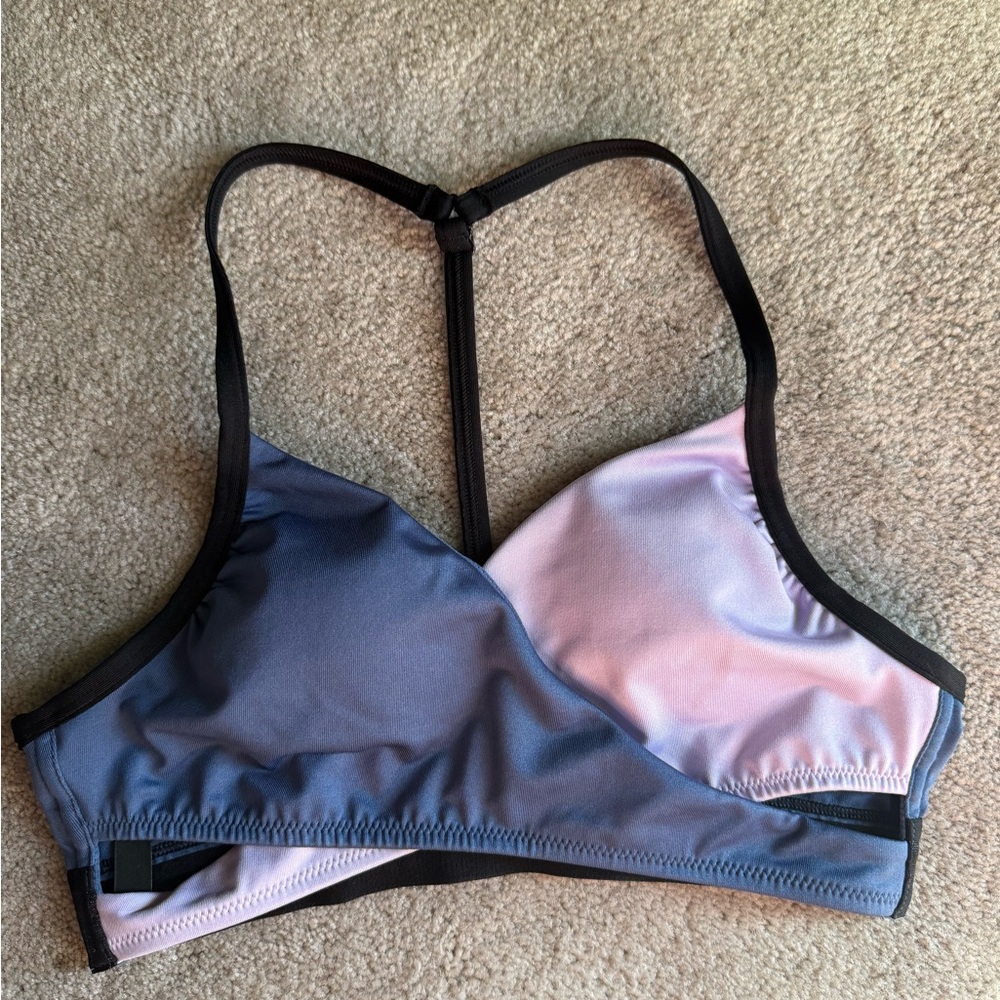 PINK Sport Women's Blue and Purple Racerback Sports bra